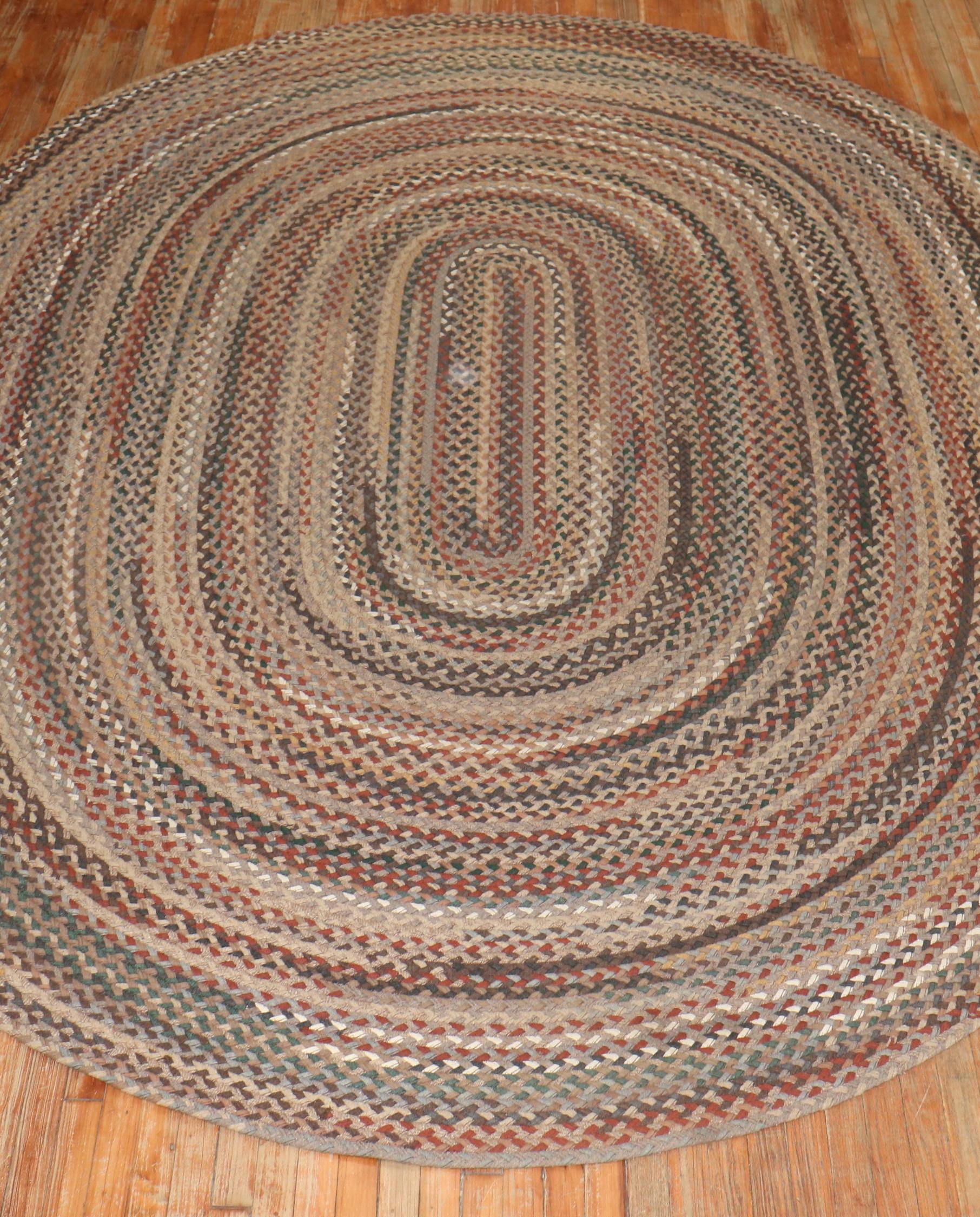 Vintage American Braid Carpet For Sale 2