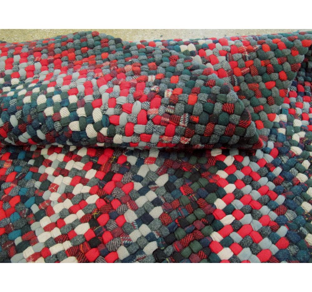 Vintage American Braided Rug For Sale 2