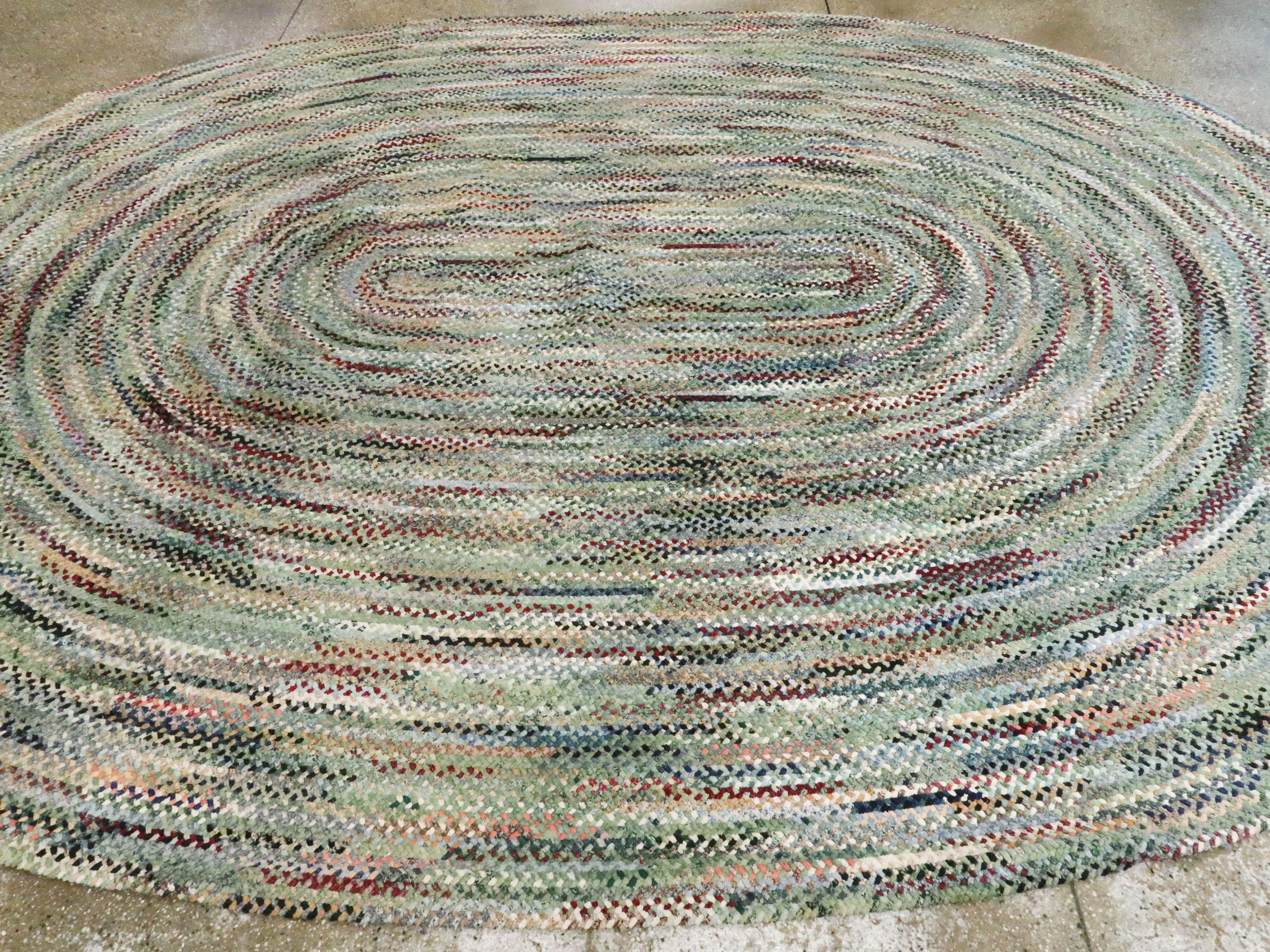 Wool Vintage American Braided Rug