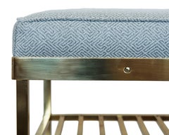 Vintage American Brass Bench On Castors