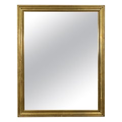 Vintage American Brass Large Rectangular Mirror