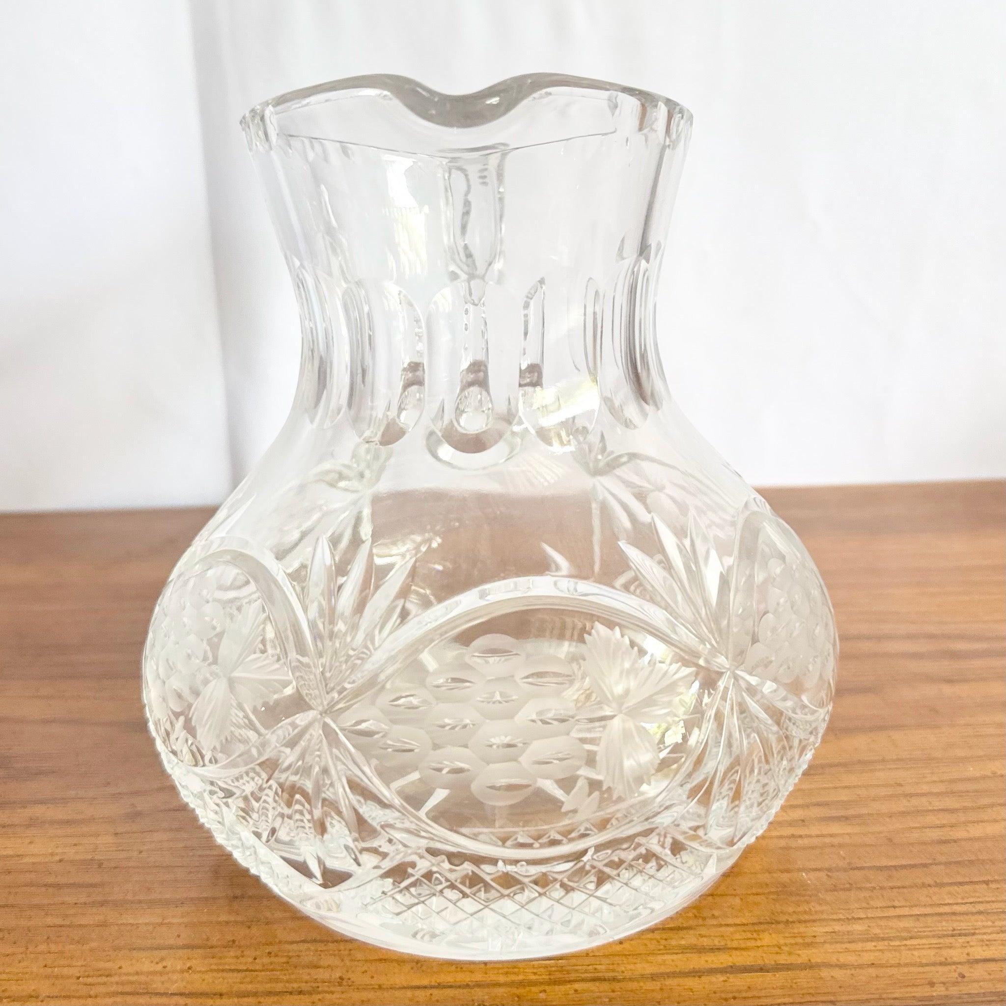 Vintage American Brilliant Period Cut Crystal Pitcher For Sale 2