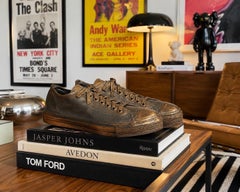 Vintage American Bronzed Converse Sneakers Pop Art Sculpture, Pair, circa 1970s