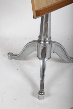 Vintage American Cast Iron Base Drafting Table