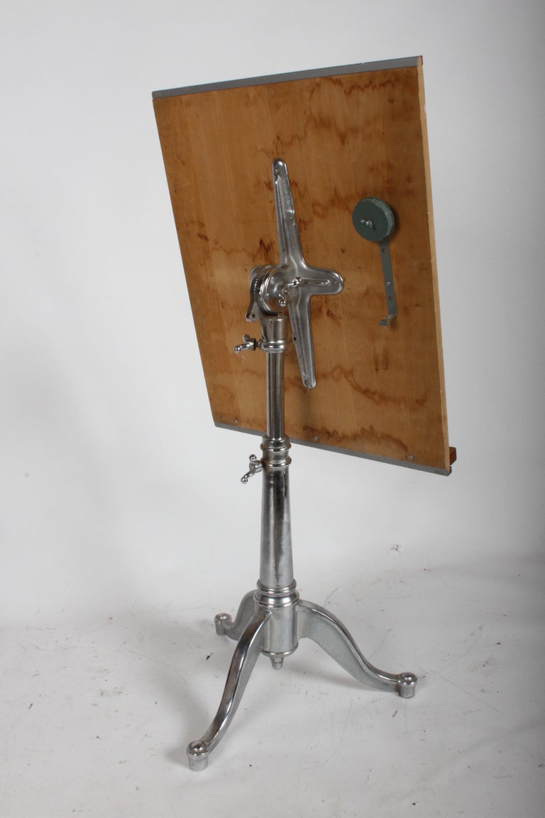 Vintage American Cast Iron Base Drafting Table at 1stDibs