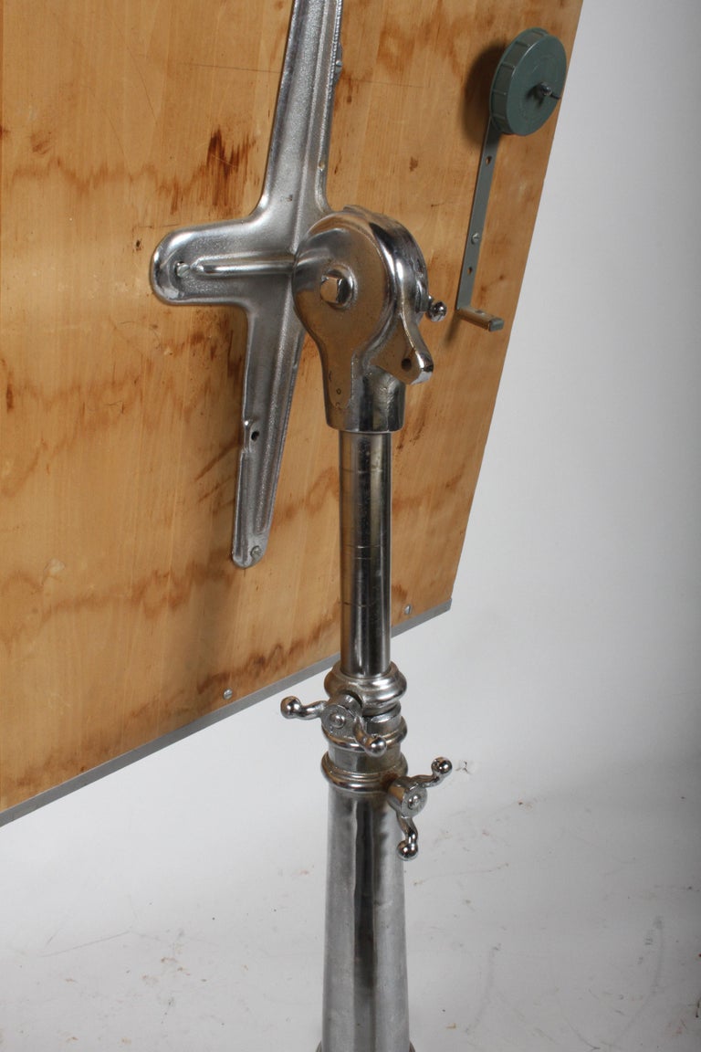 Vintage American Cast Iron Base Drafting Table For Sale at ...
