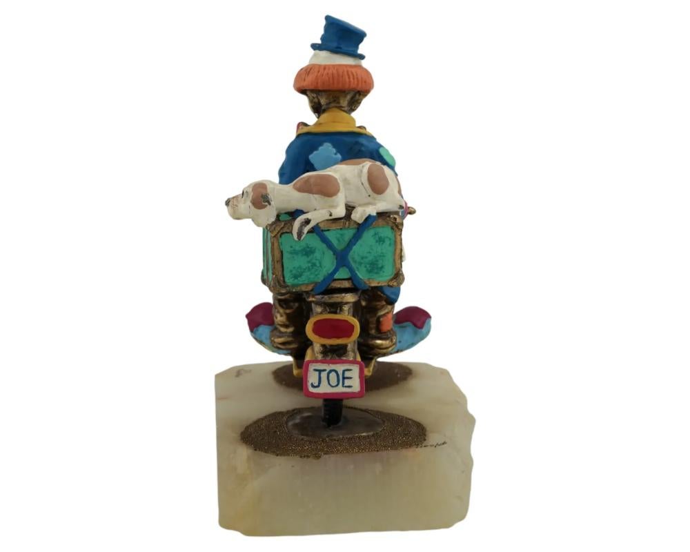 Figurita Vintage American Clown W Dog De Ron Lee Piedra en venta