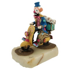 Figurita Vintage American Clown W Dog De Ron Lee