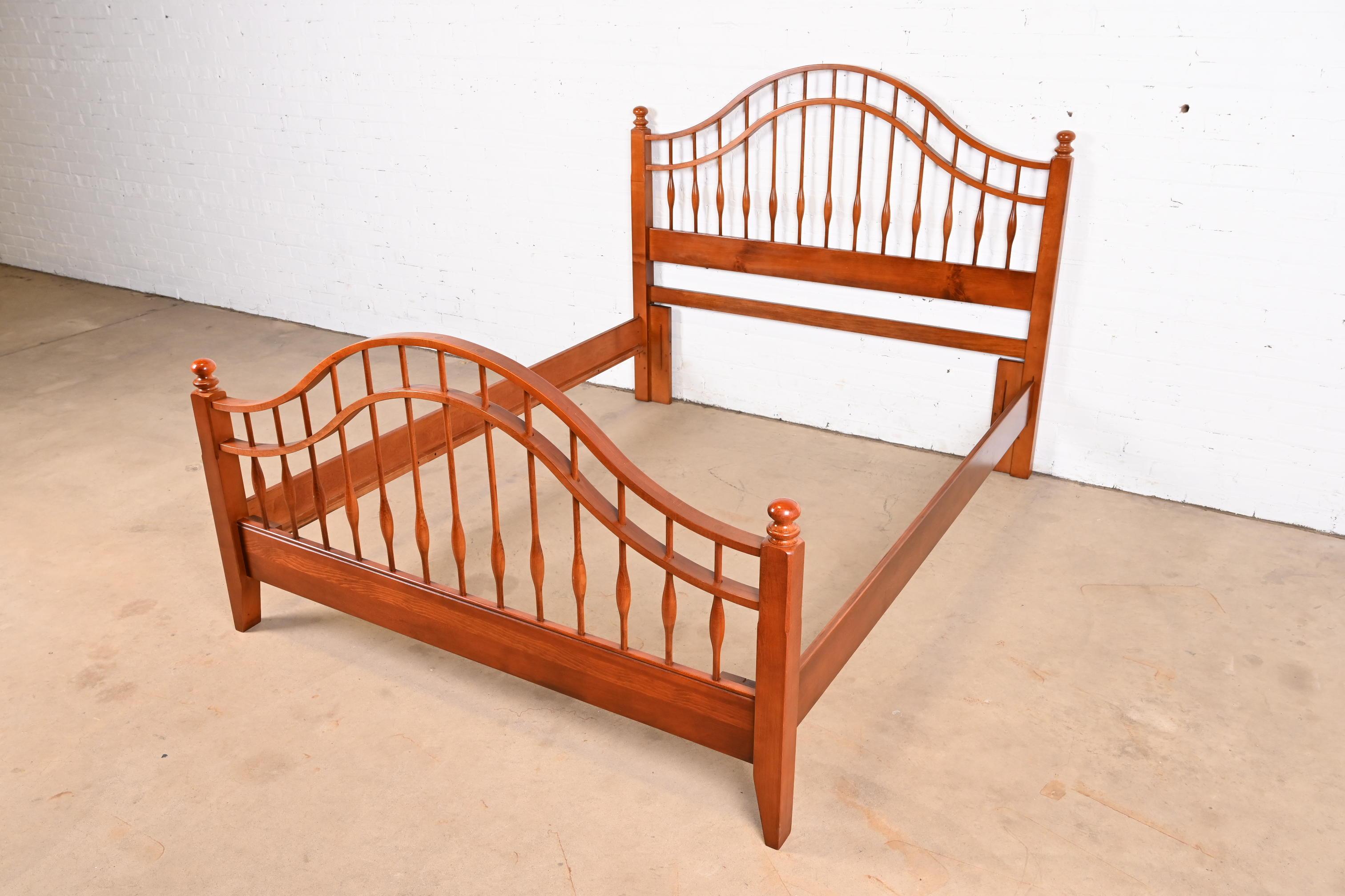 carolina cherry spindle full/queen bed frame