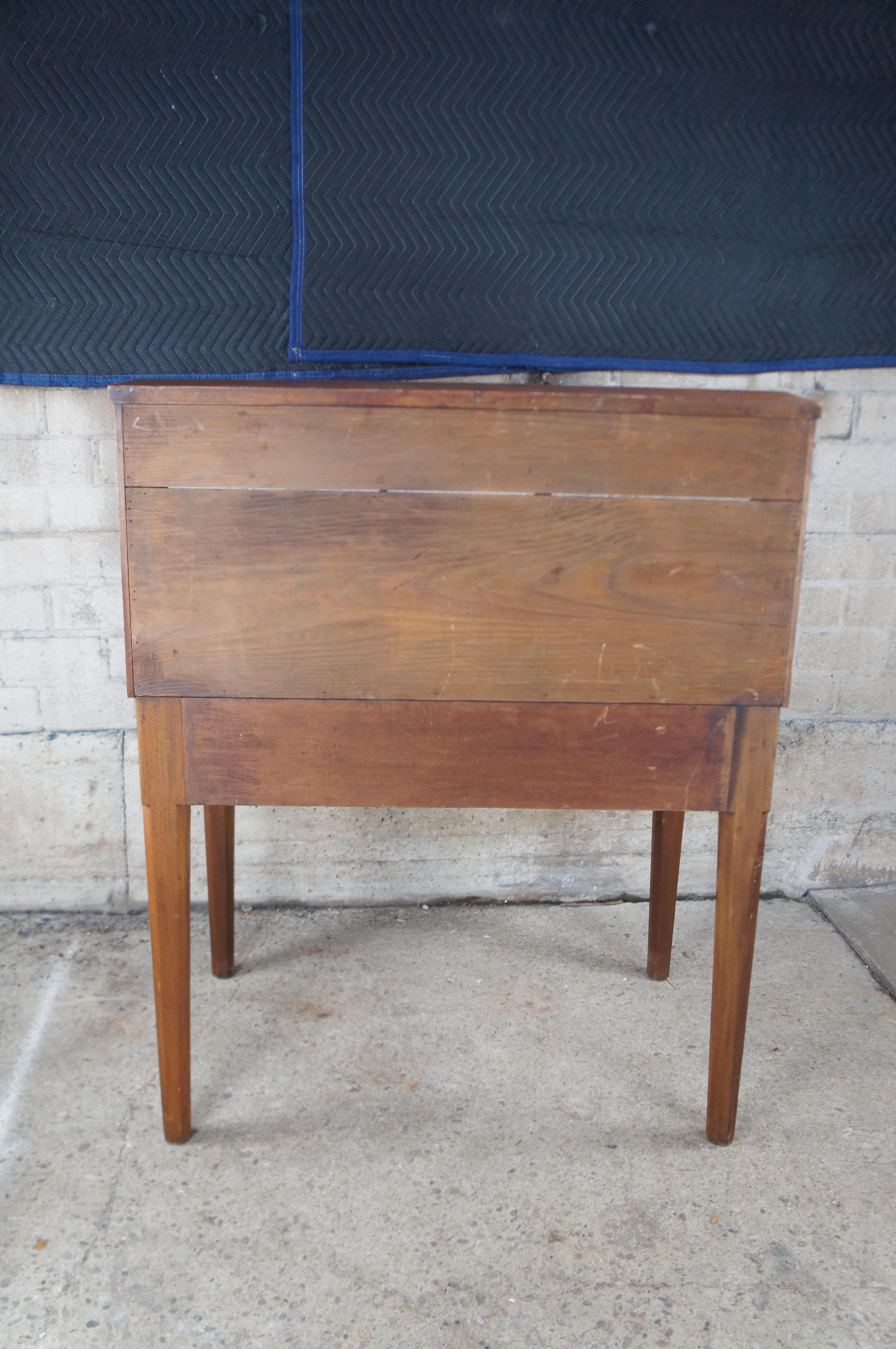 American Country Benchmade Pine Clerks Secretary Writing Desk Bookcase For Sale 6