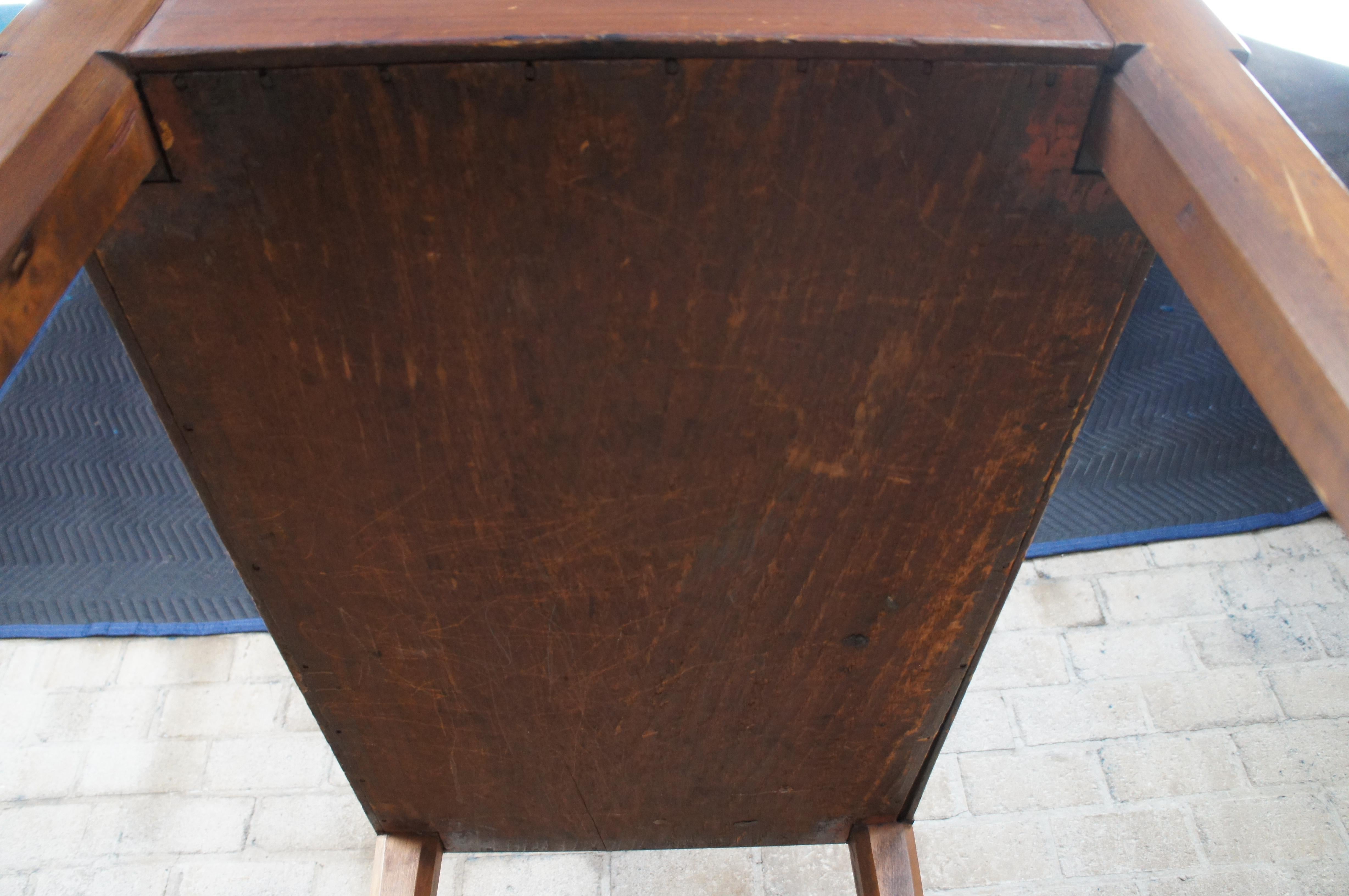 American Country Benchmade Pine Clerks Secretary Writing Desk Bookcase For Sale 8