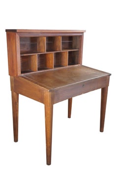 American Country Benchmade Pine Clerks Secretary Writing Desk Bookcase