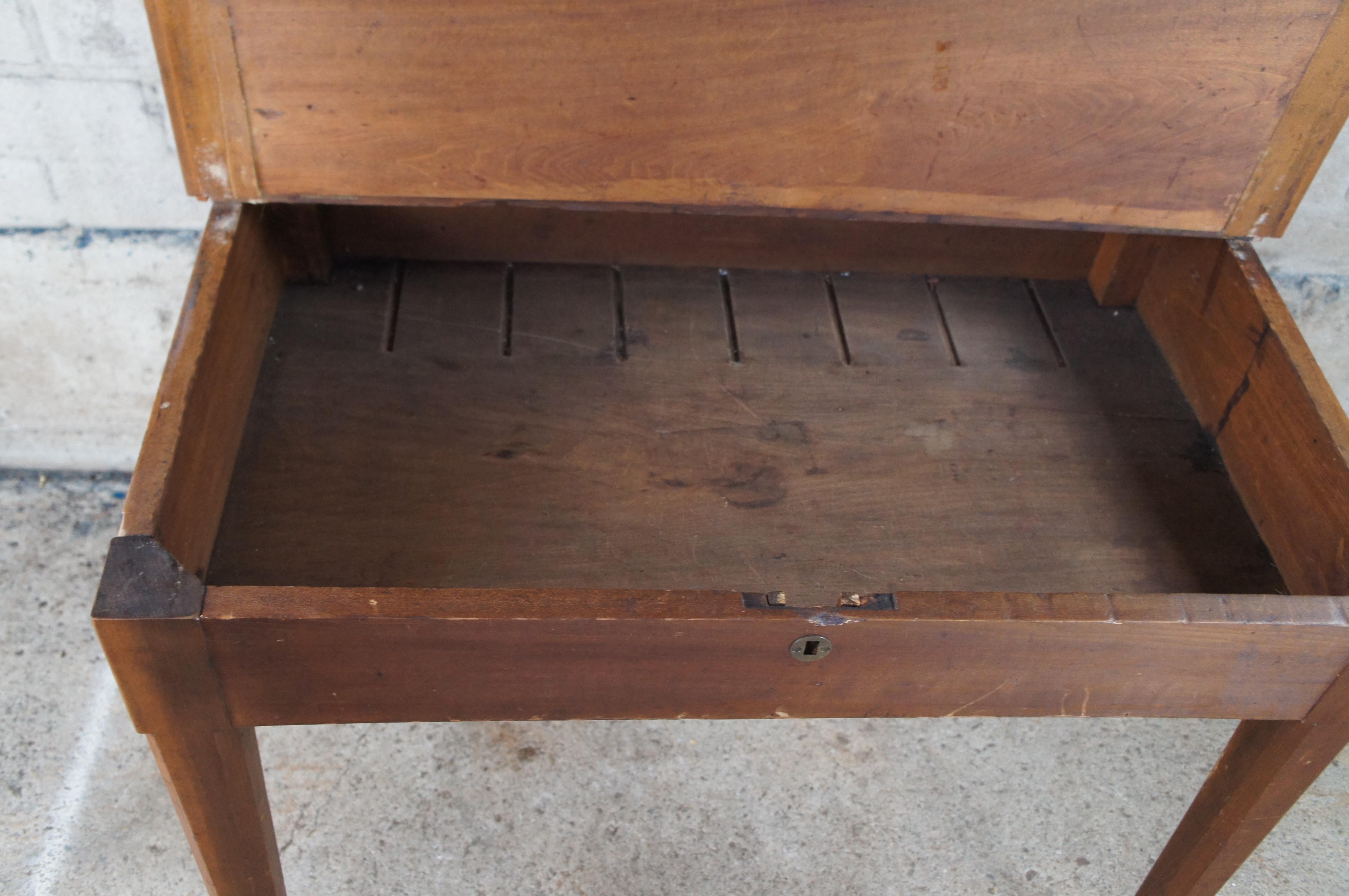 American Country Benchmade Pine Clerks Secretary Writing Desk Bookcase For Sale 1