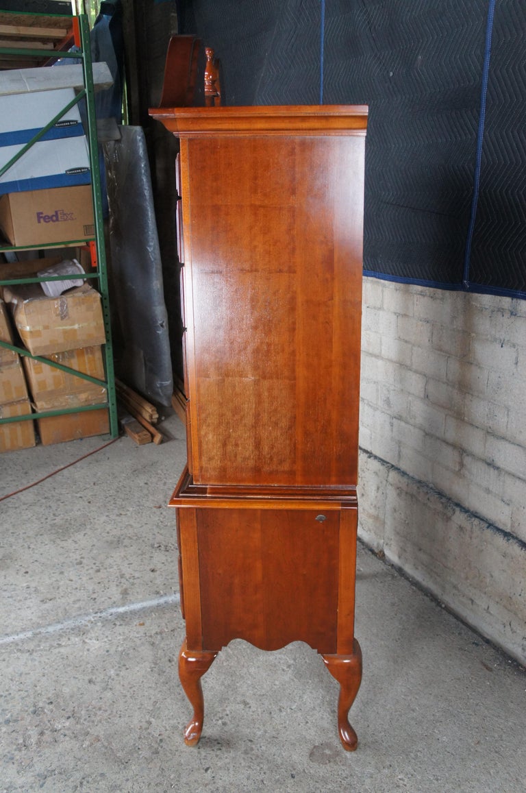 Vintage American Drew Cherry Queen Anne Highboy Tallboy Chest on Chest  Dresser at 1stDibs | american drew highboy, queen anne dresser for sale, american  drew highboy dresser