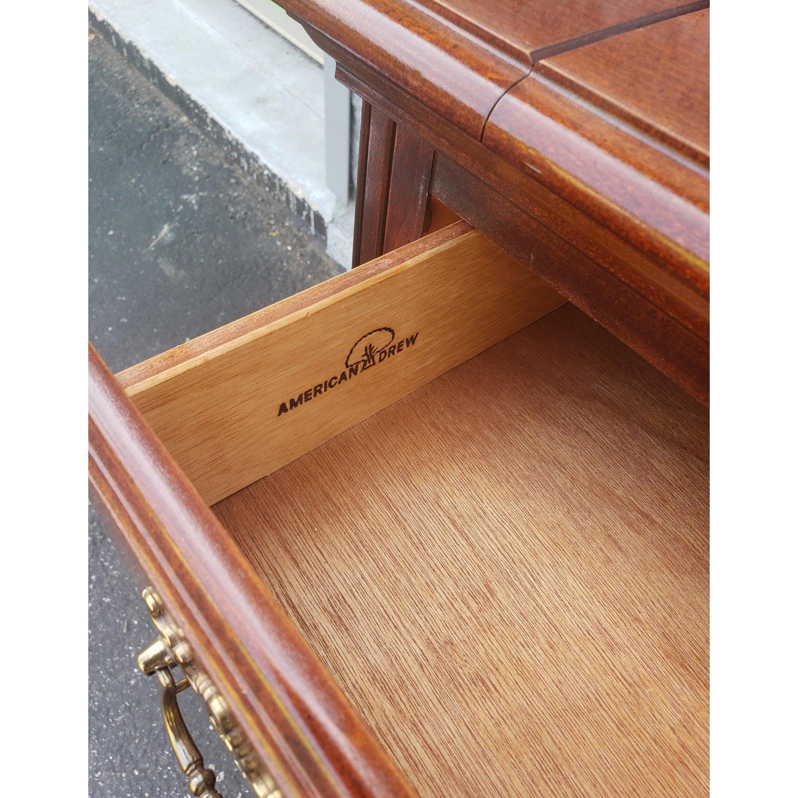 Vintage American Drew Solid Cherry Flip Top Buffet