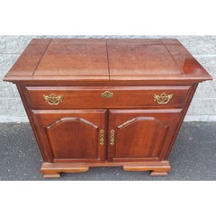 Vintage American Drew Solid Cherry Flip Top Buffet