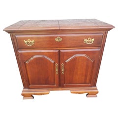 Antique American Drew Solid Cherry Flip Top Buffet