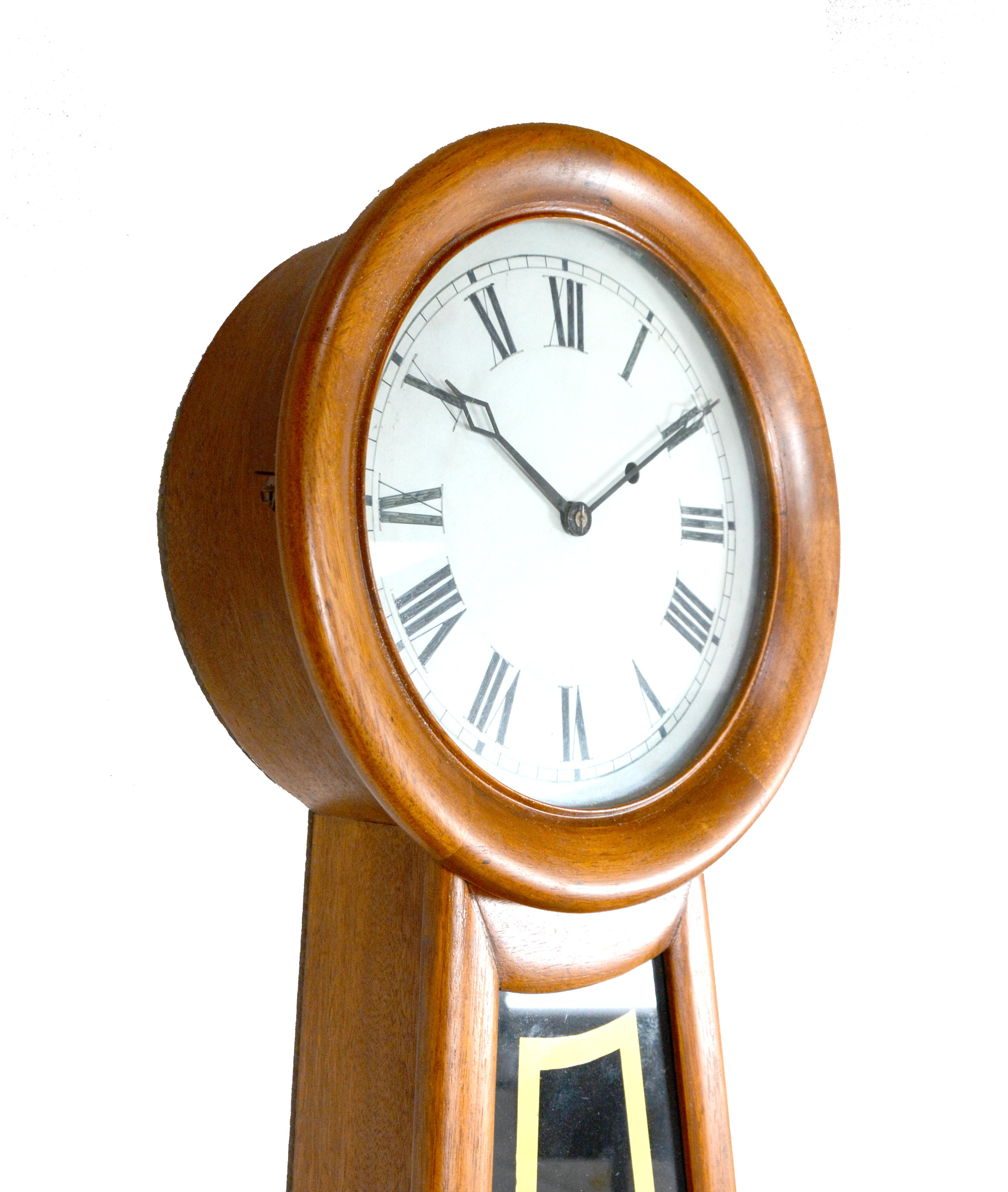 Fait main Horloge murale Banjo n° 4 de style américain E. Howard, à mouvement axé sur les poids en vente