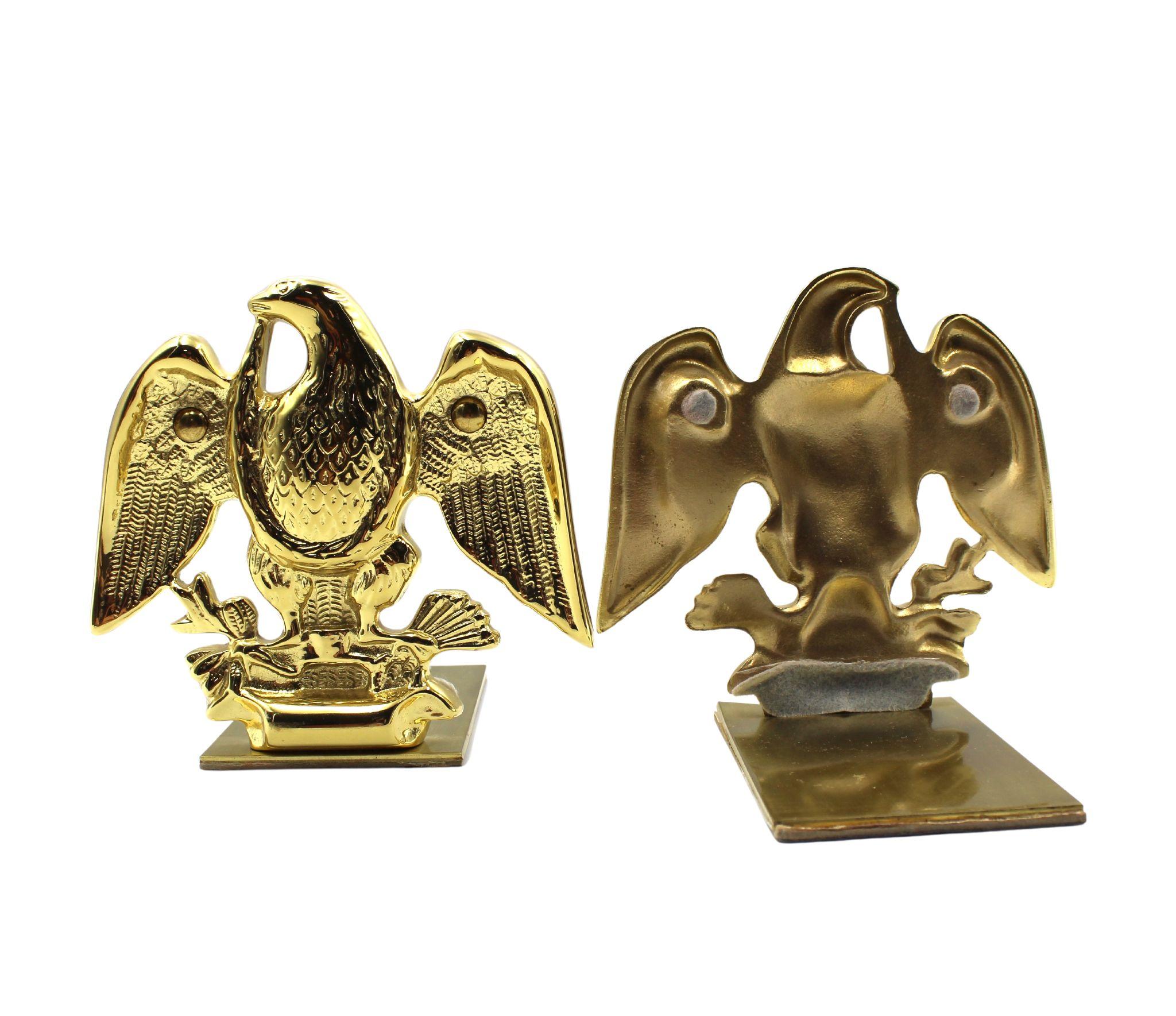 Federal Vintage American Eagle Bookends by Baldwin Brass