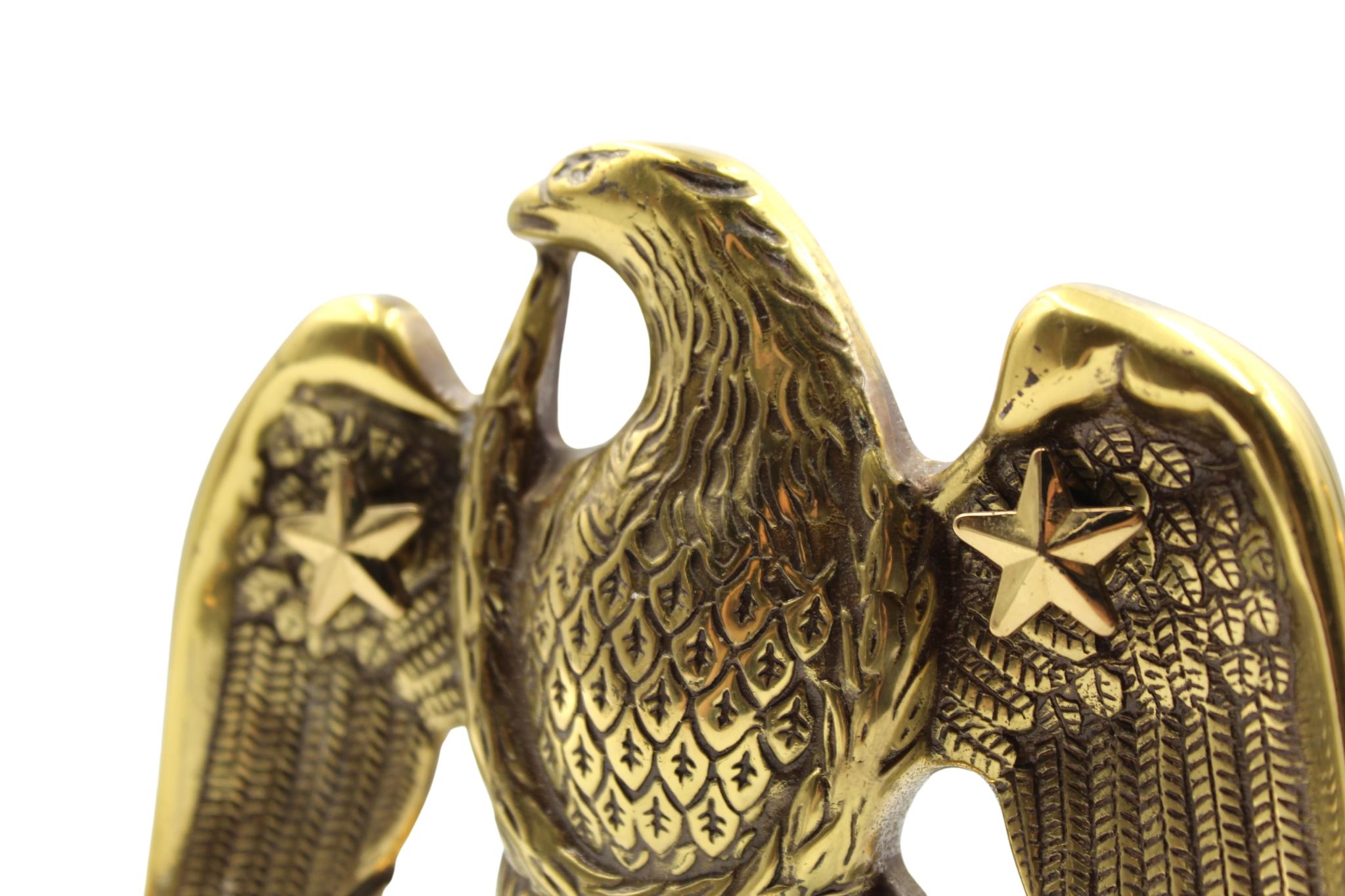 20th Century Vintage American Eagle Bookends by Baldwin Brass For Sale