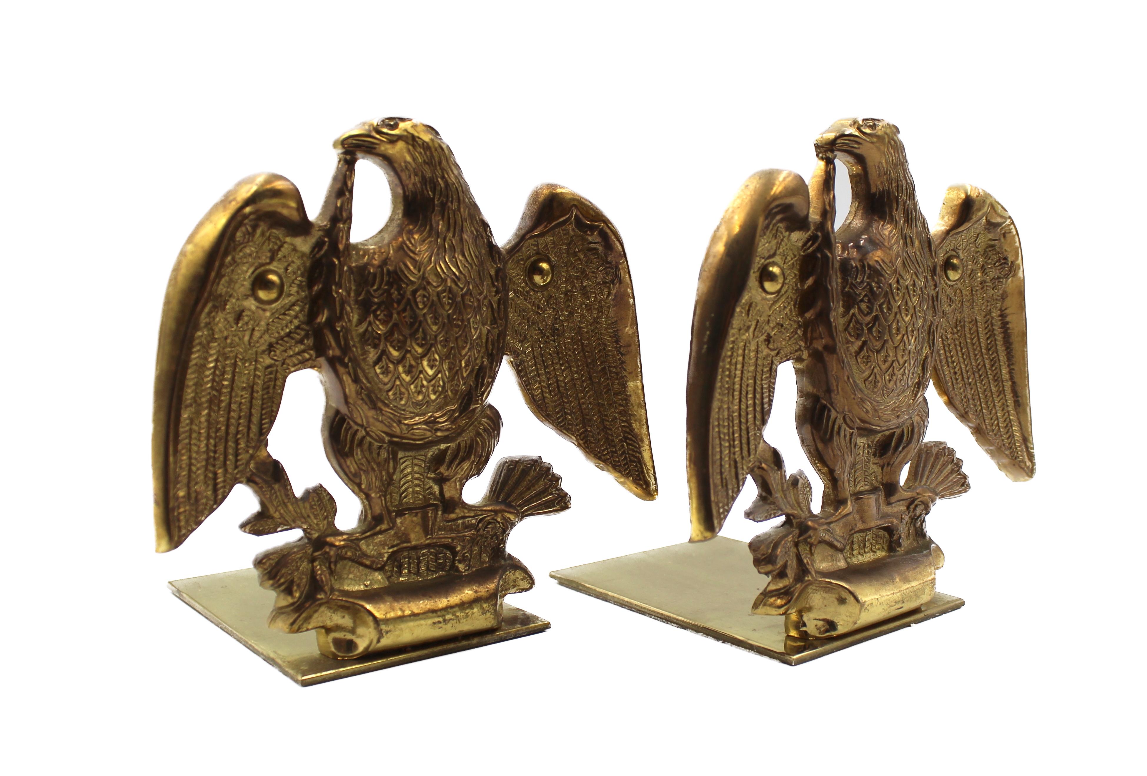 Vintage American Eagle Bookends by Baldwin Brass 2
