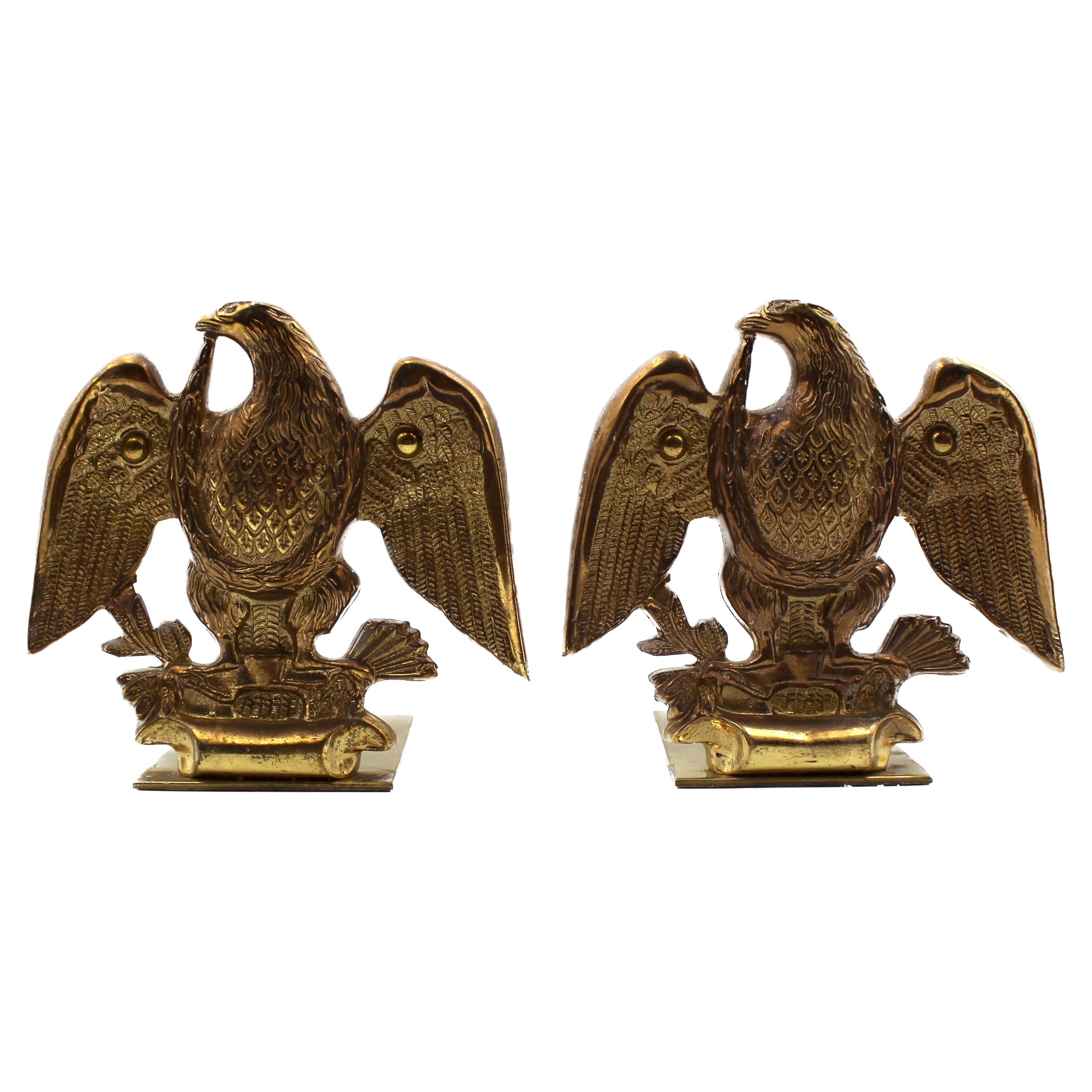 Vintage American Eagle Bookends by Baldwin Brass