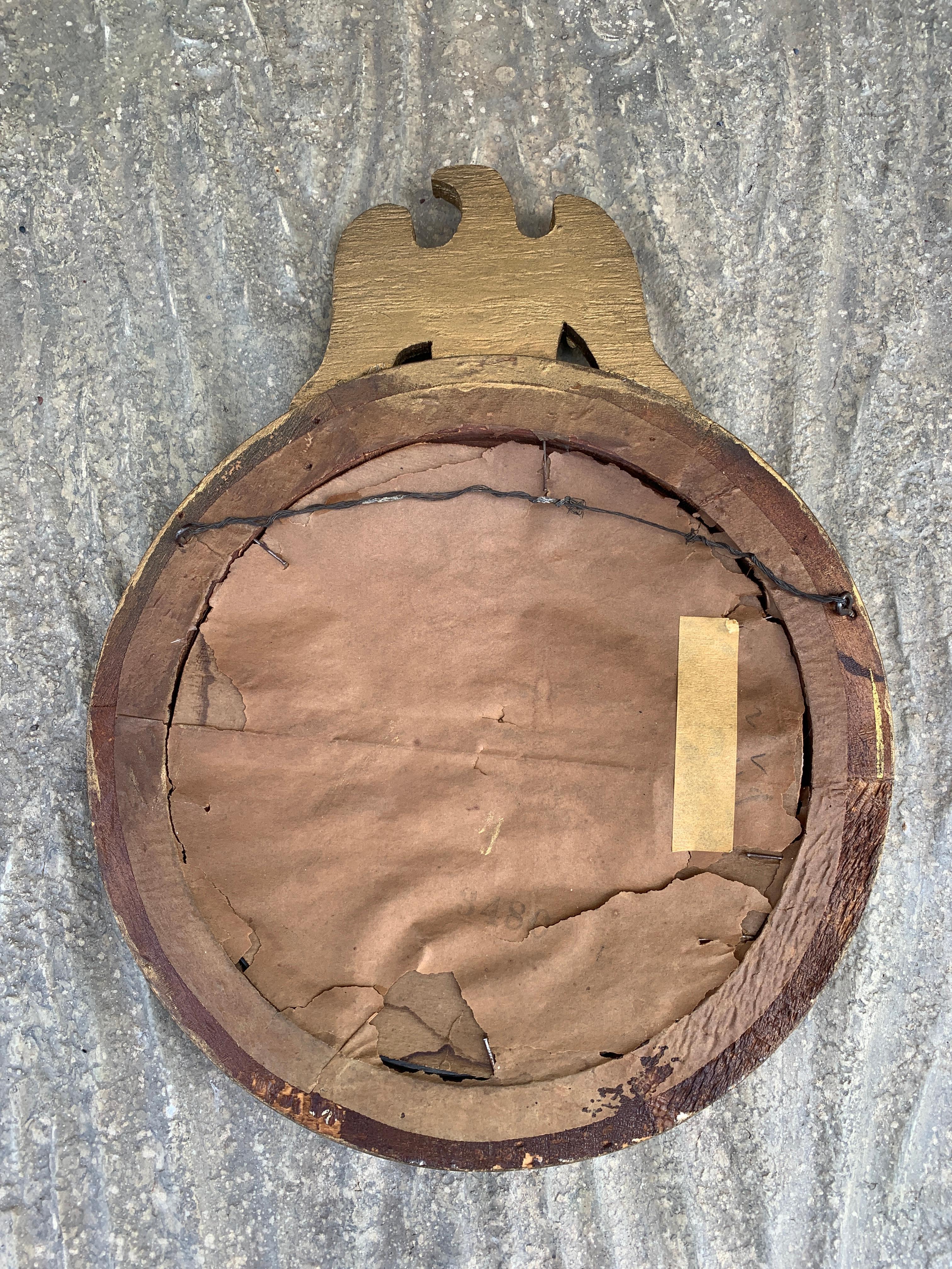Miroir convexe en bois doré de l'aigle, de style fédéral américain, d'époque en vente 3