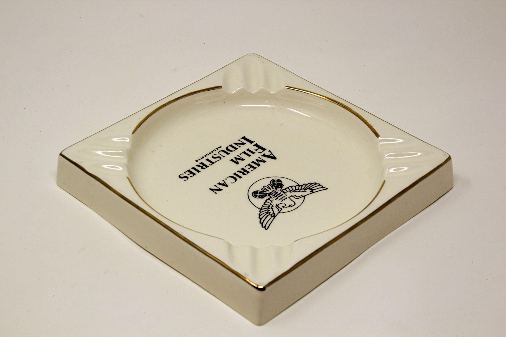 Vintage American Film Industries Incorporated Large Ceramic Ashtray For Sale 6