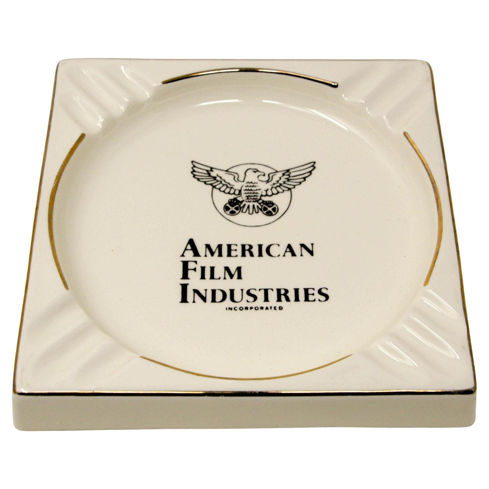 Vintage American Film Industries Incorporated Large Ceramic Ashtray