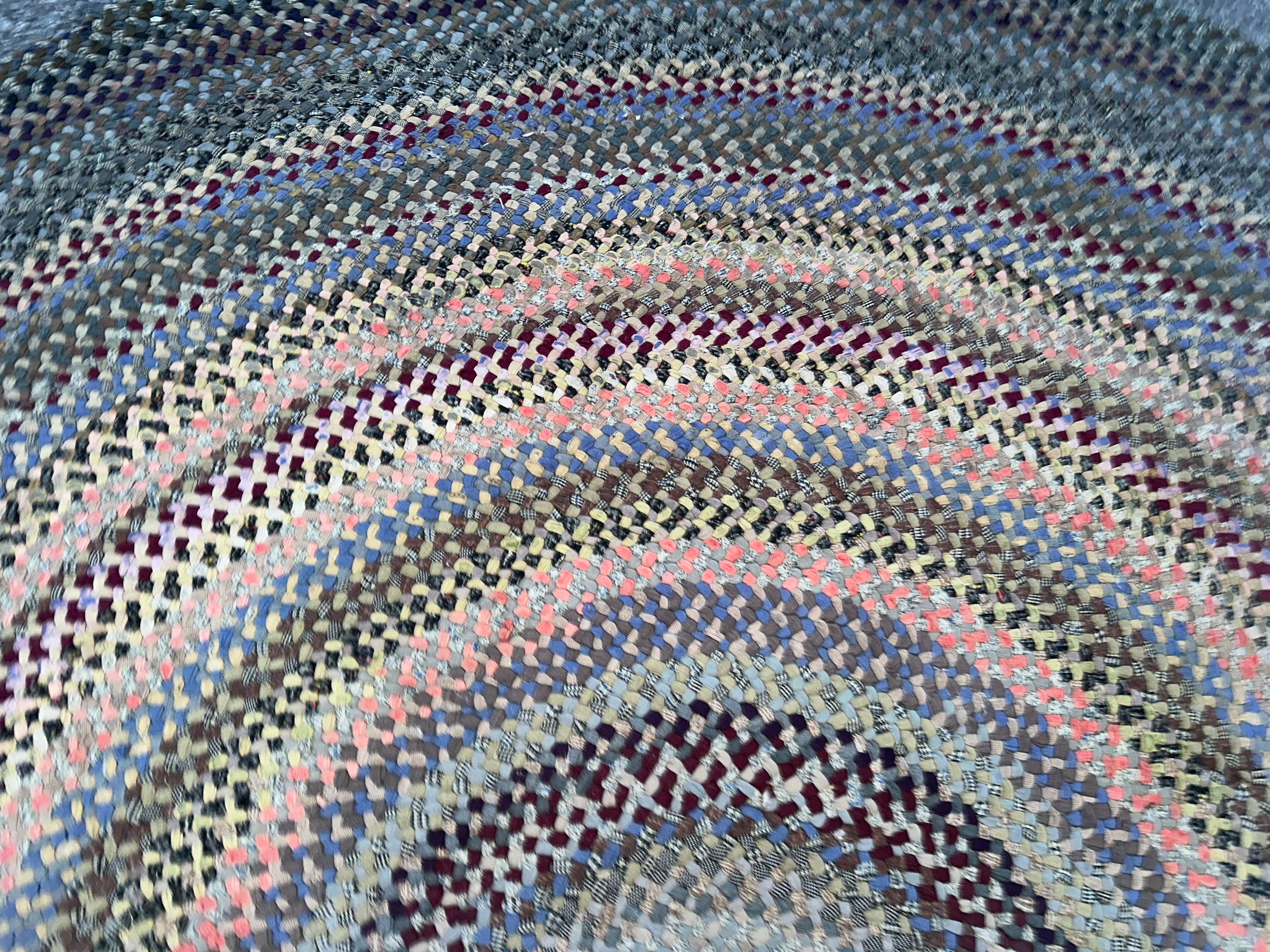 Tappeto intrecciato vintage American Folk Art - RR5056          VENDITA    VENDITA in vendita 2