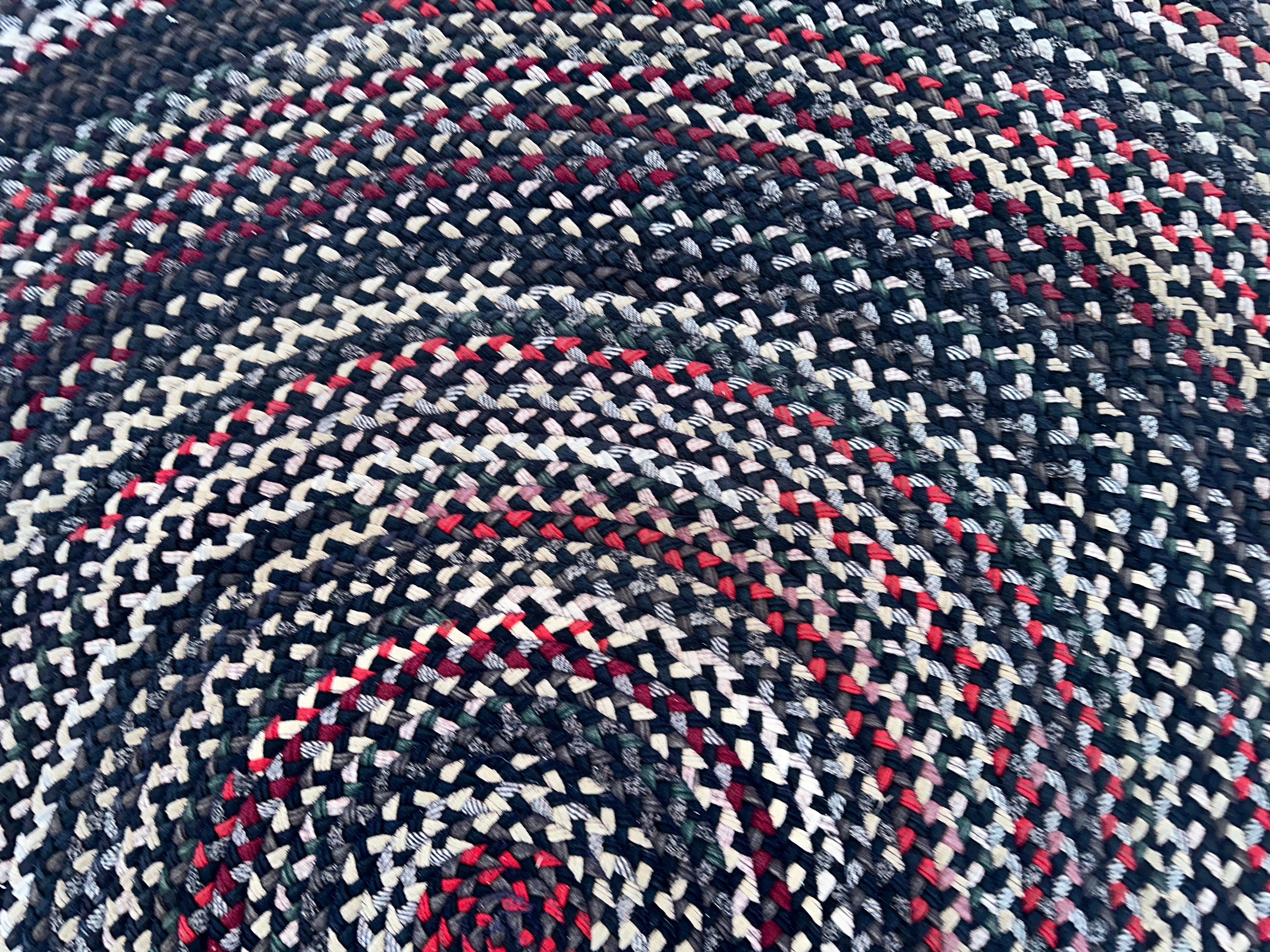 Tappeto intrecciato vintage American Folk Art - RR5250     VENDITA     VENDITA   METÀ SCONTO in vendita 6