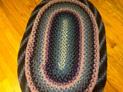 Vintage American Folk Art Braided Rug - RR7001