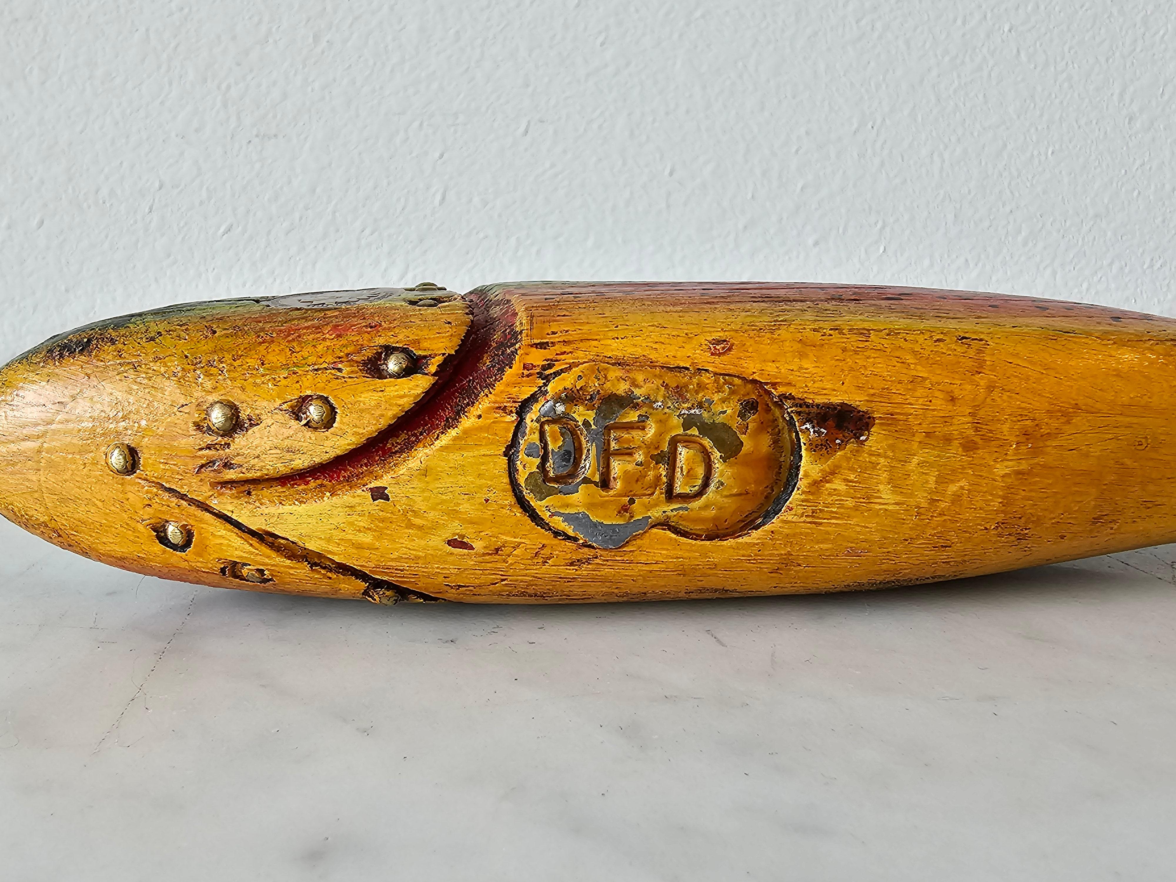 Vintage American Folk Art Duluth Fish Decoy Dfd Signed Carved Painted Trout 9
