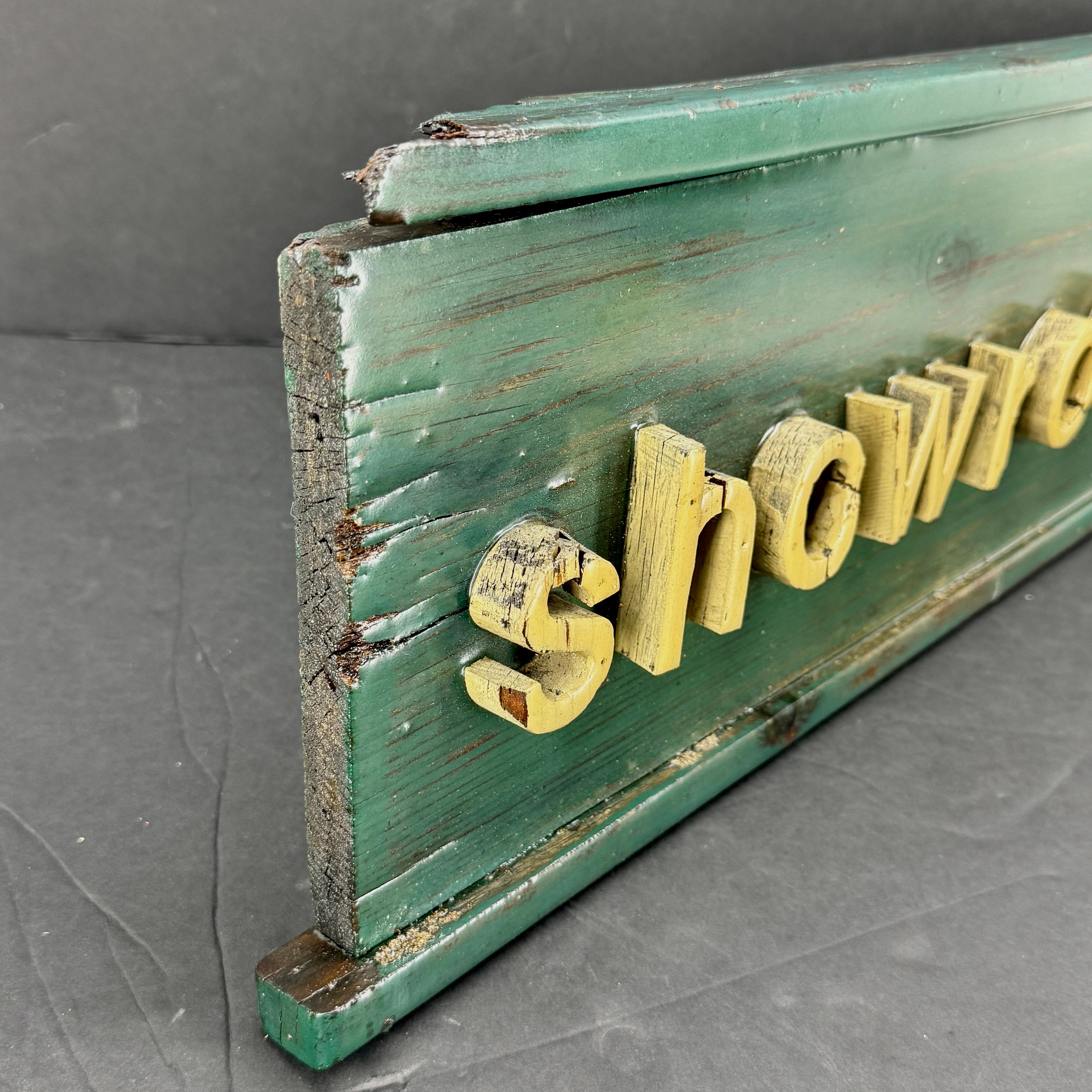 Vintage American Folk Art Showroom Handelsschild im Angebot 2