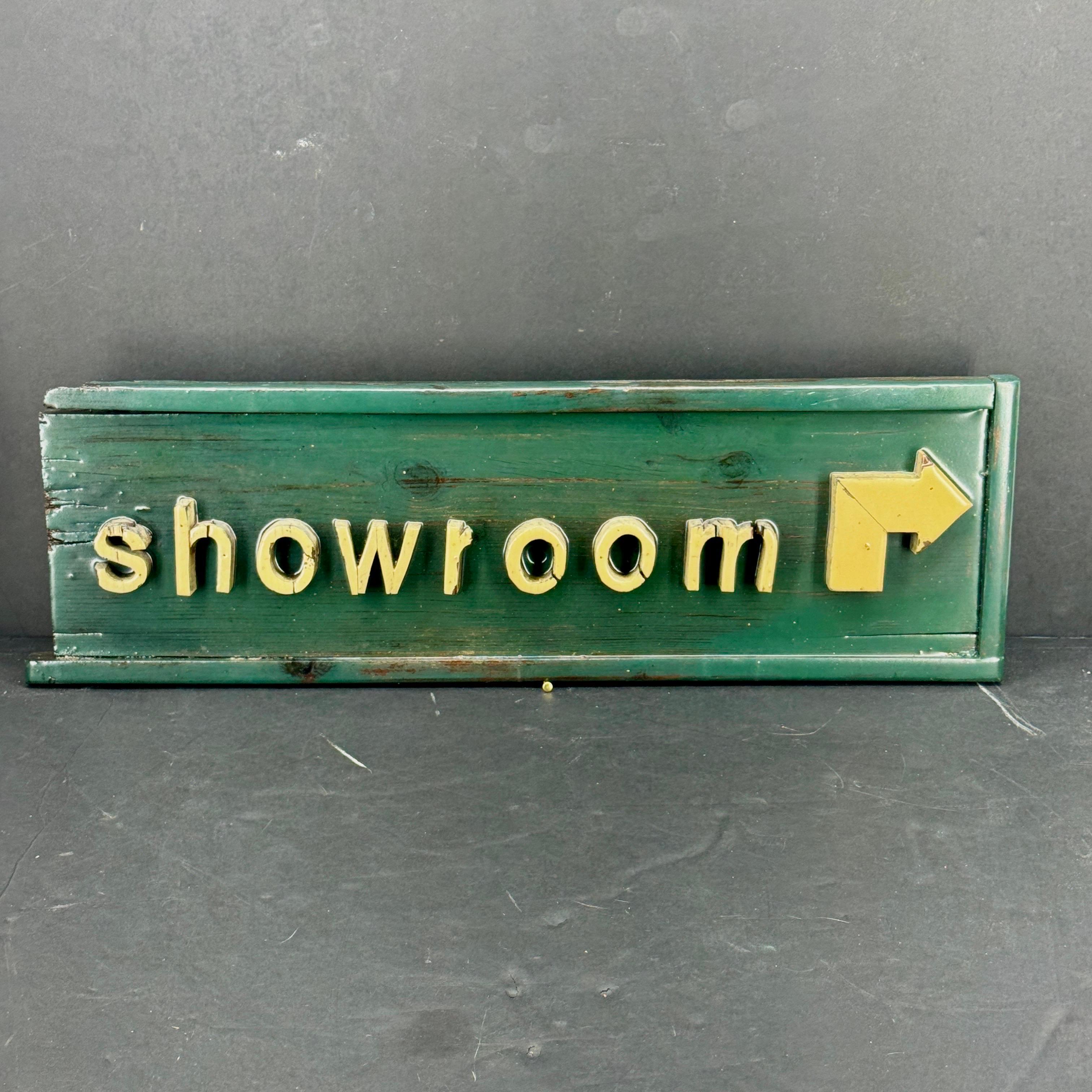 Vintage American Folk Art Showroom Handelsschild im Angebot 5