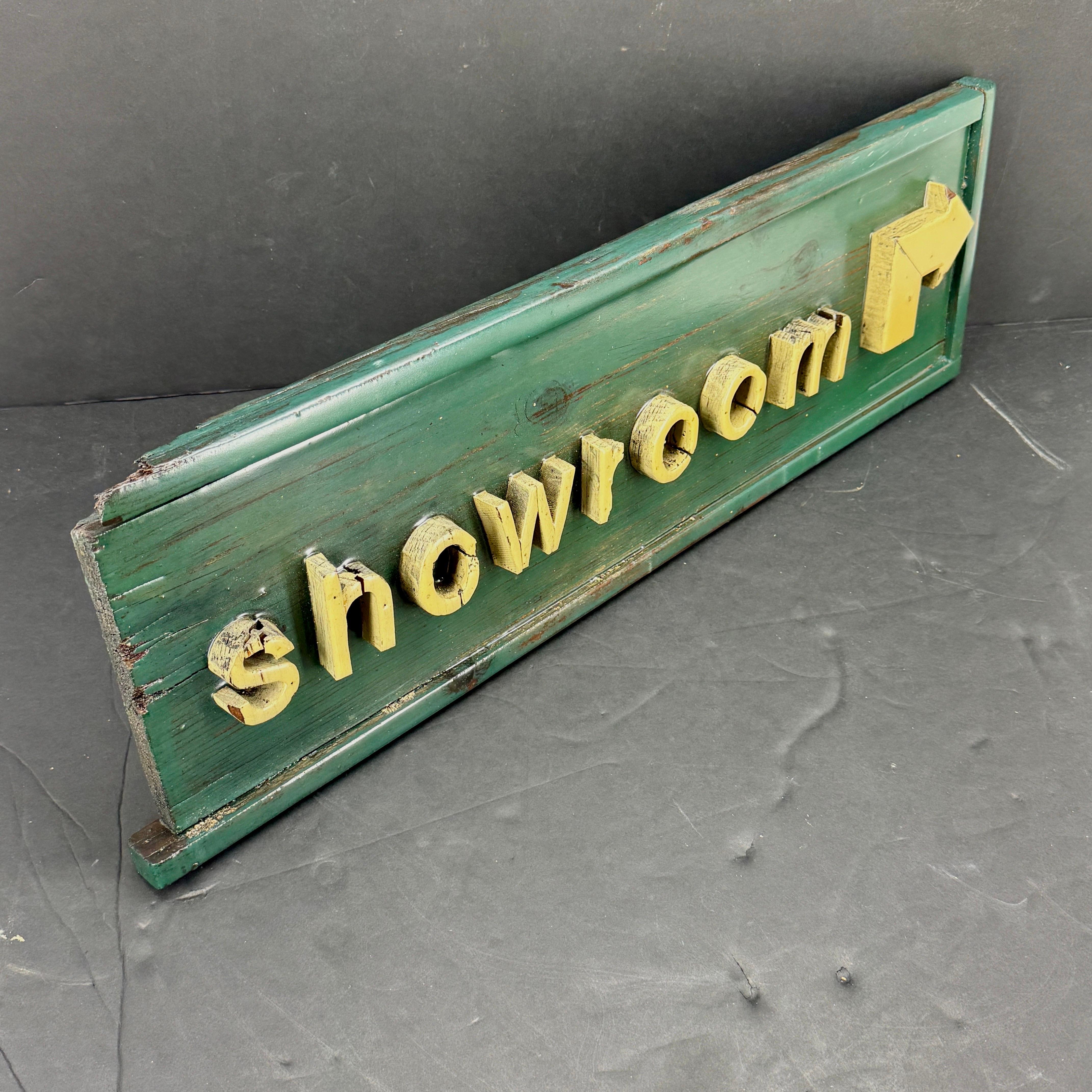 Vintage American Folk Art Showroom Handelsschild (Volkskunst) im Angebot