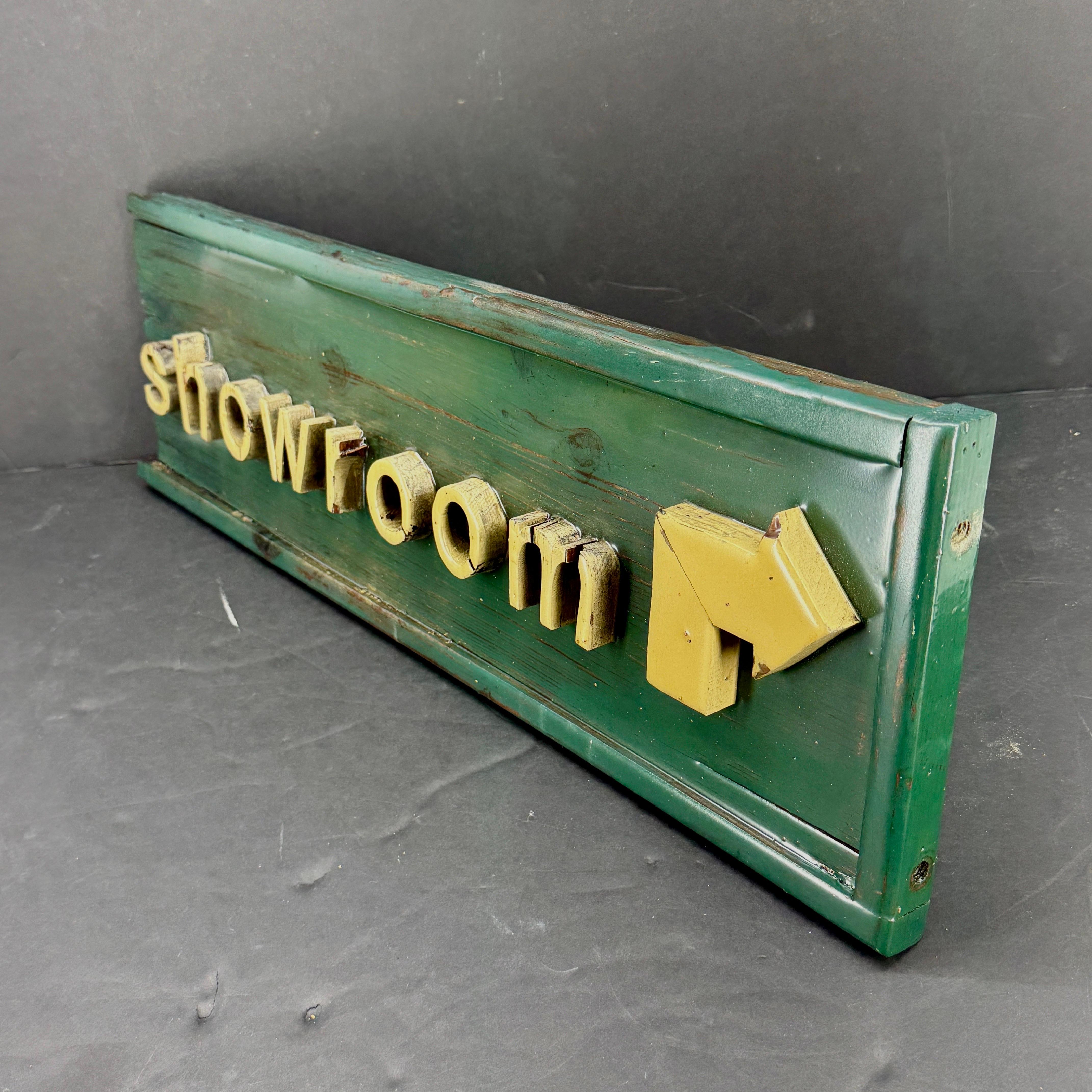 Vintage American Folk Art Showroom Handelsschild (amerikanisch) im Angebot