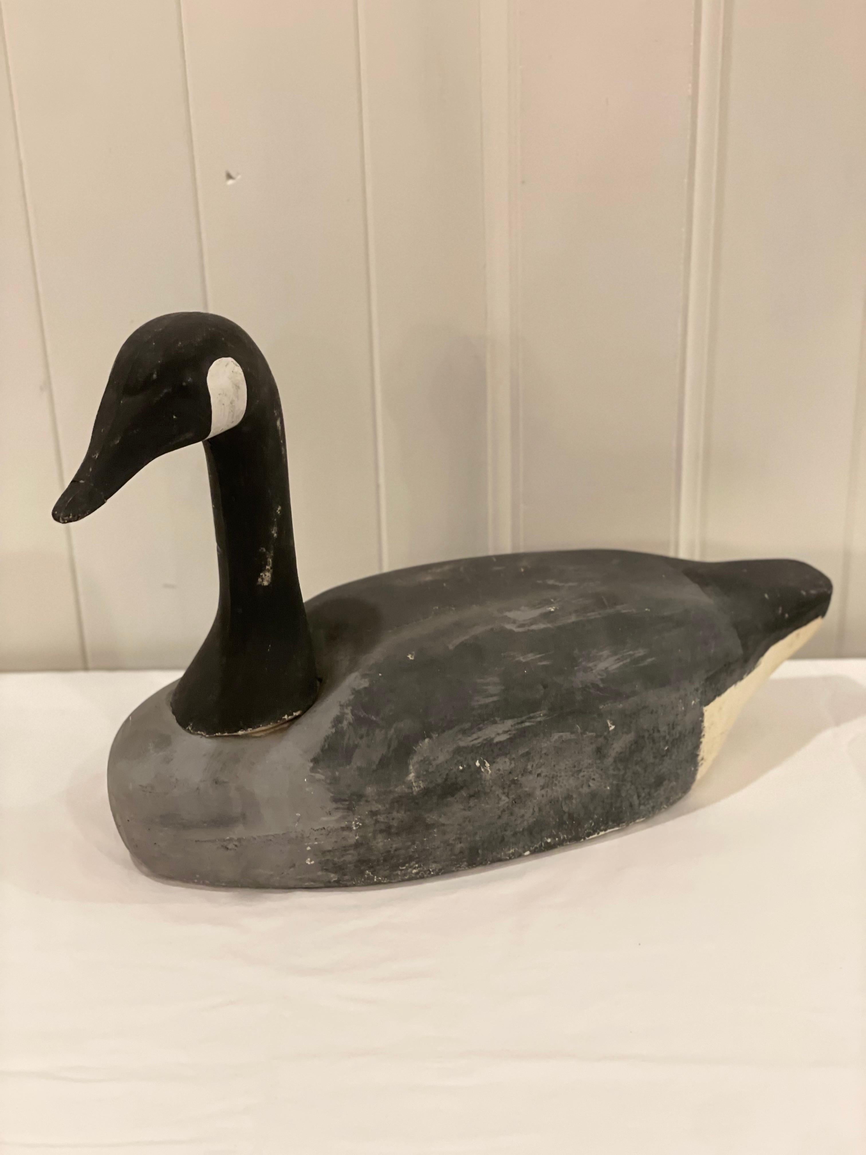 Vintage American Hand Painted Long Neck Goose Decoy For Sale 6