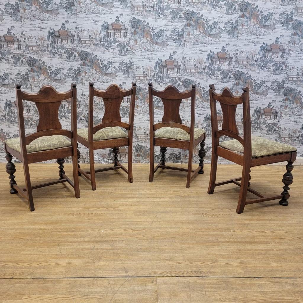 Vintage American Hardwood Dining Table and Chairs, Set of 5  For Sale 2