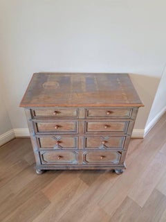 Commode américaine vintage en chêne peinte Harold Grieve (Attrib)