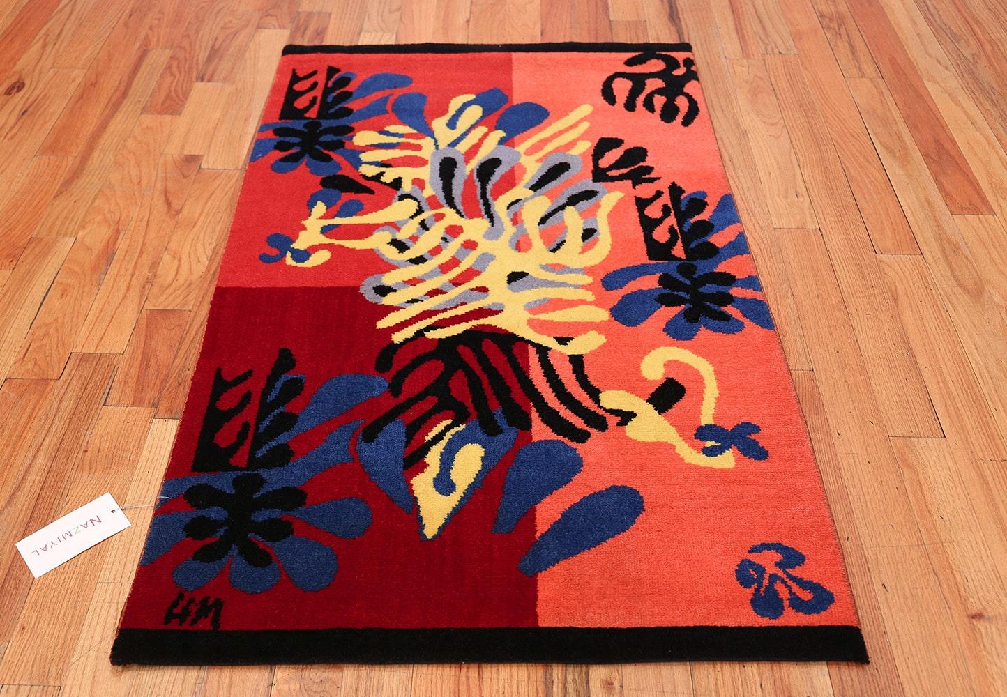 Vintage American Henri Matisse Mimosa Rug. Size: 3 ft x 4 ft 10 in 1