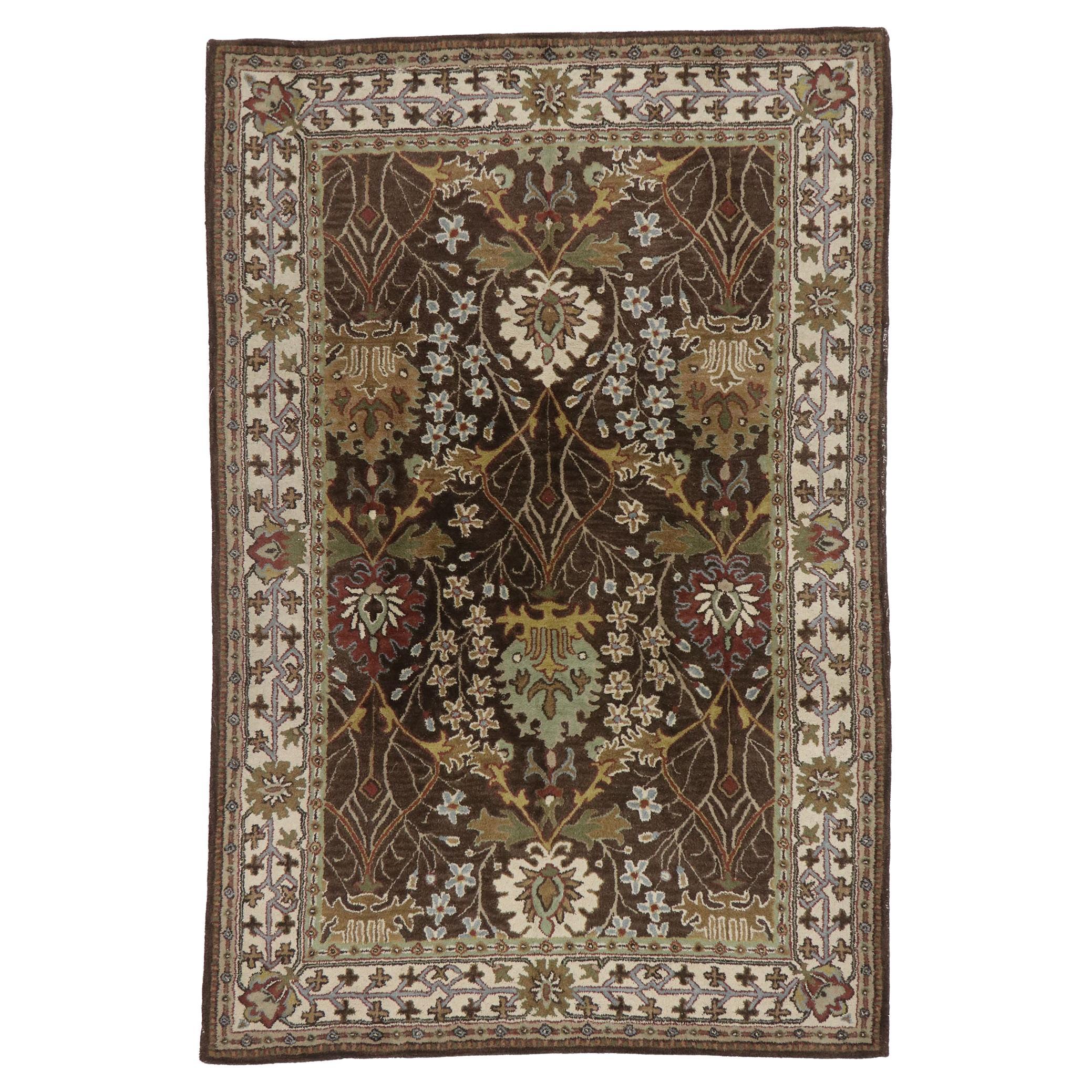 Tappeto vintage William Hook ispirato a William Morris (American)