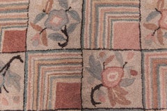 Vintage American Hooked Rug with Floral and Geometric Motif Doris Leslie Blau