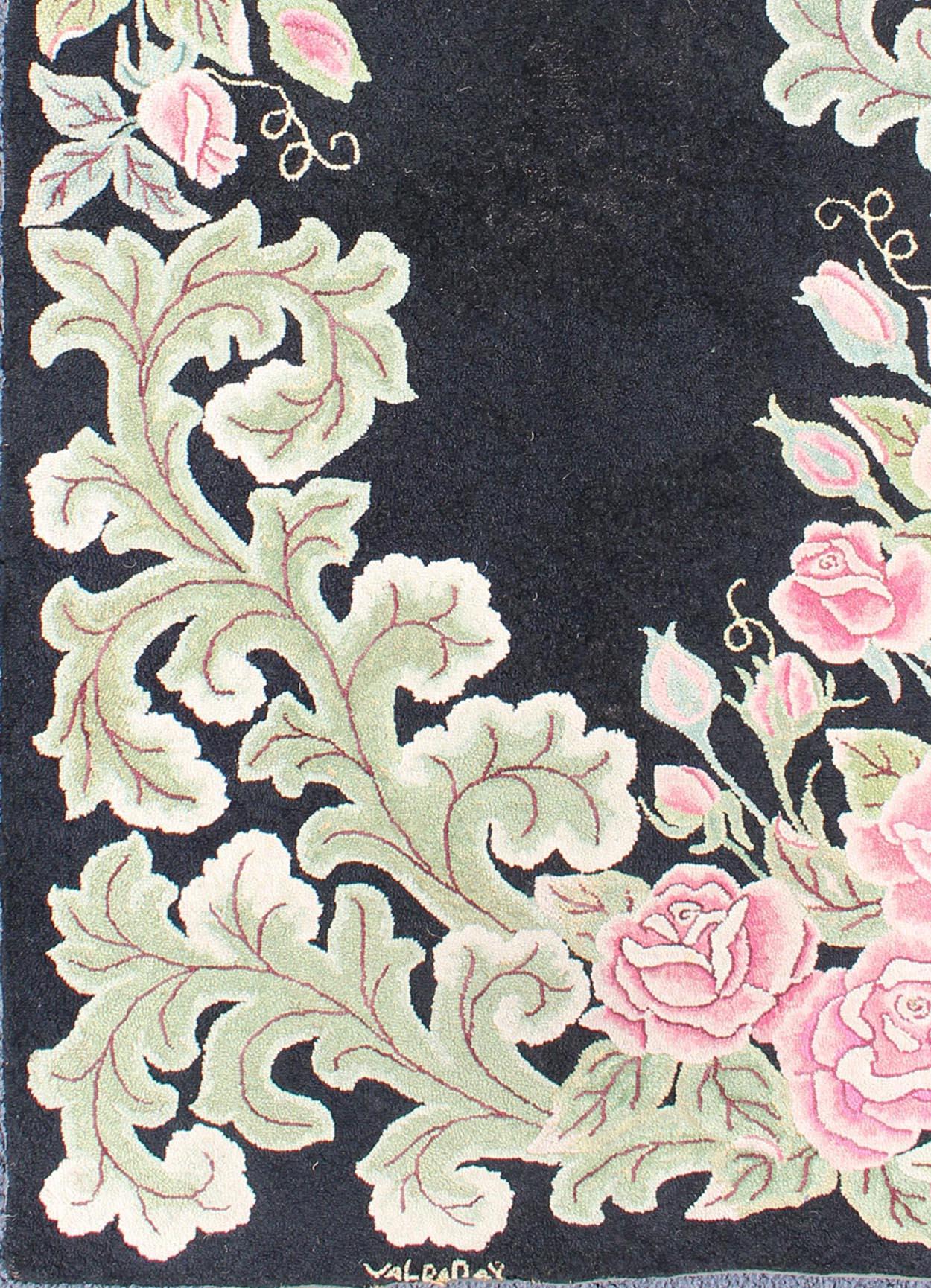 retro flower rug