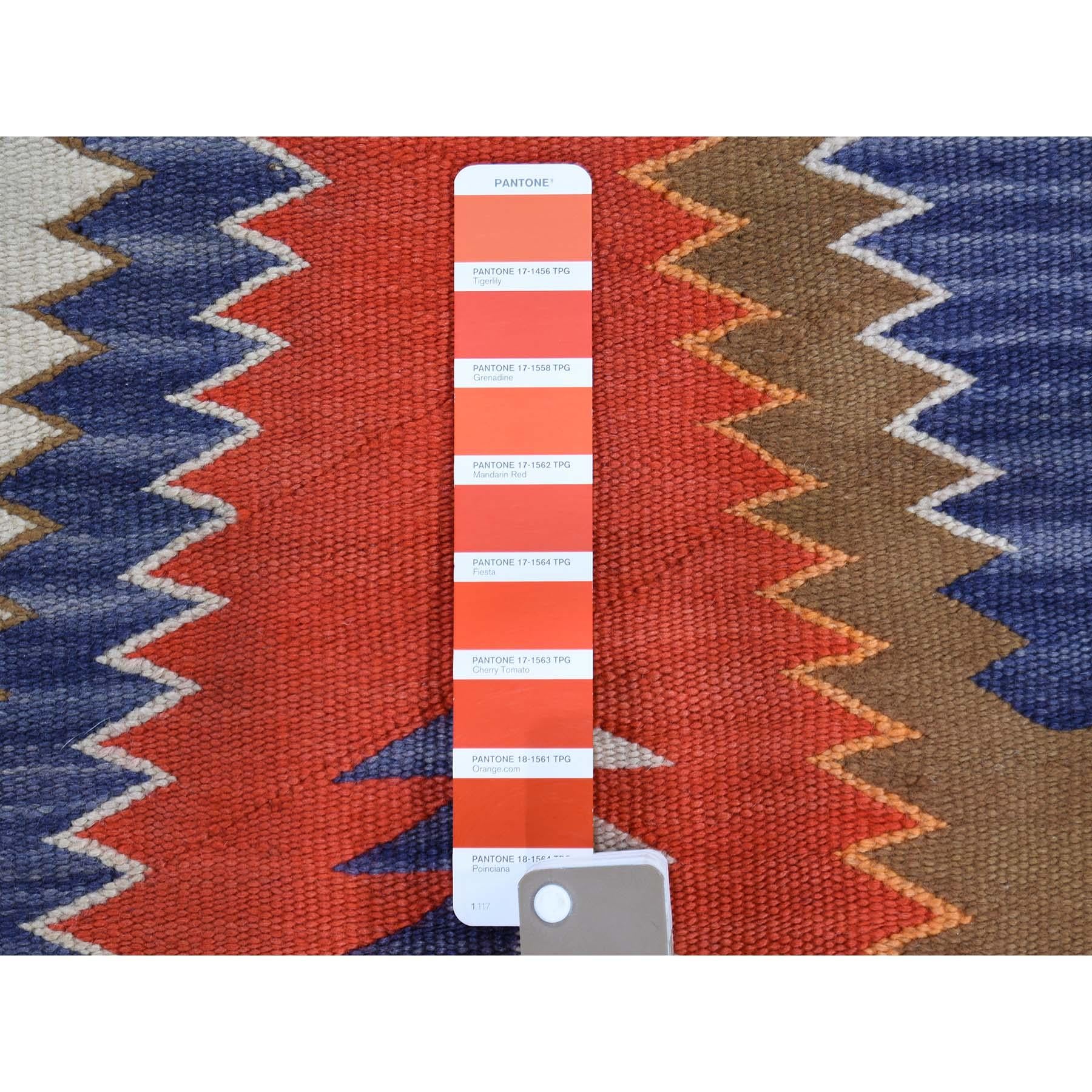 Persian Vintage American Indian Navajo Flat-Weave Handwoven Rug