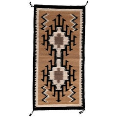 Vintage American Indian Navajo Mat Rug, 20th Century