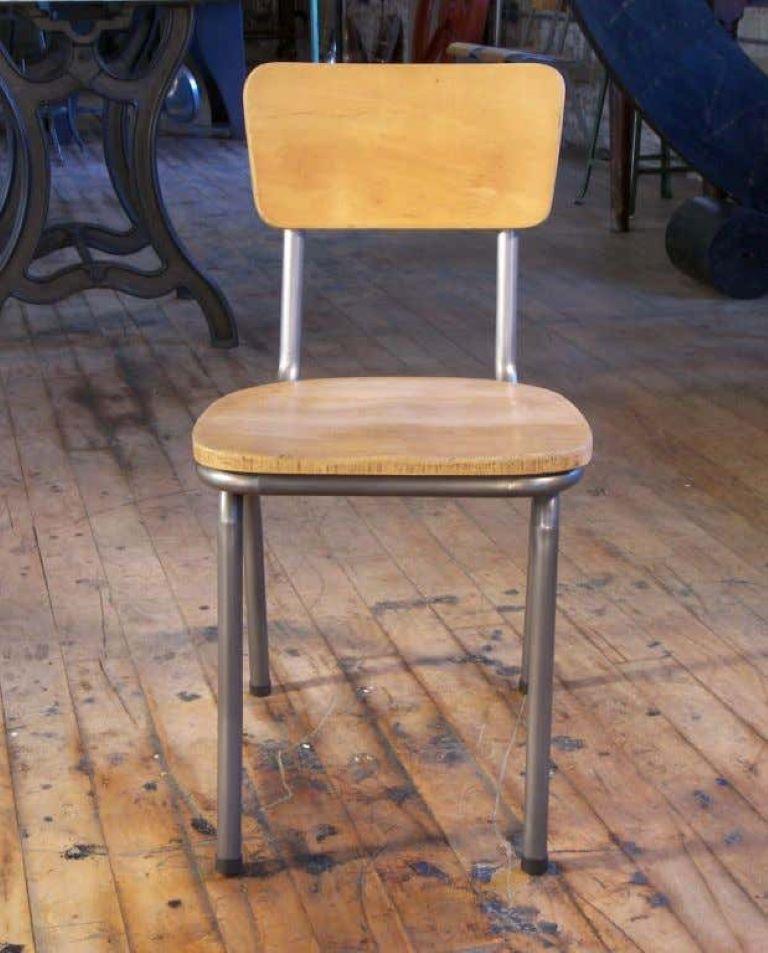Steel Vintage American Industrial Chair For Sale