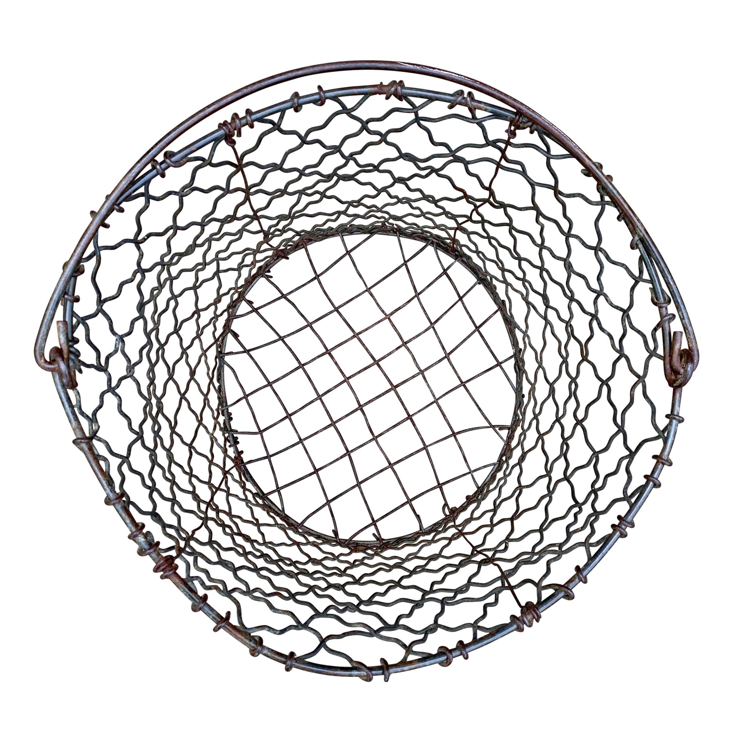 Mid-20th Century Vintage American Industrial Wire Basket