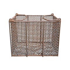 Used American Industrial Woven Wire Basket