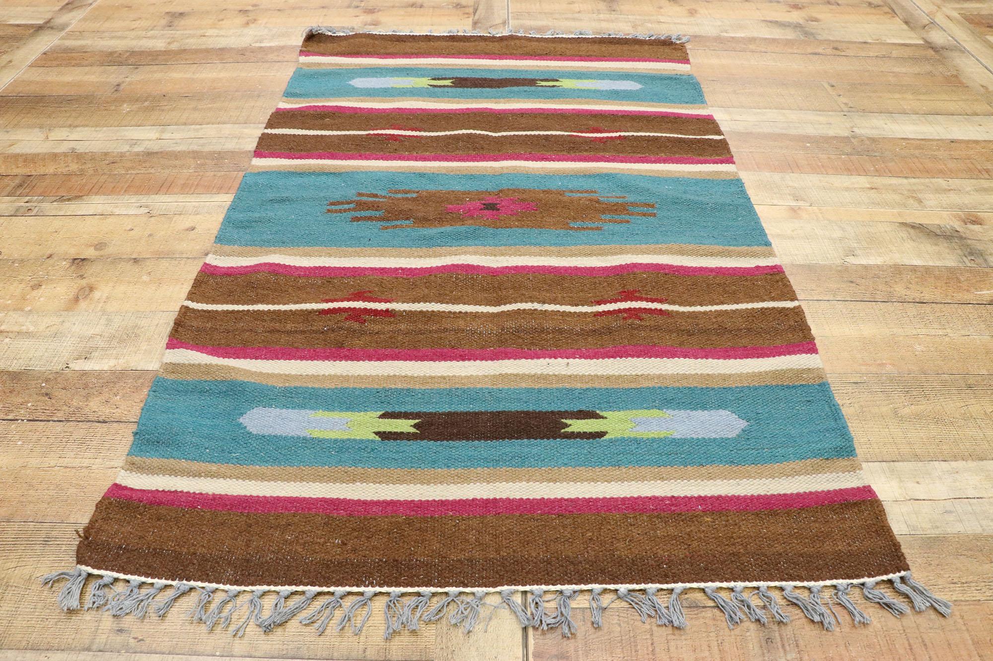 20th Century Vintage American Kilim Rug with Modern Mexican Style